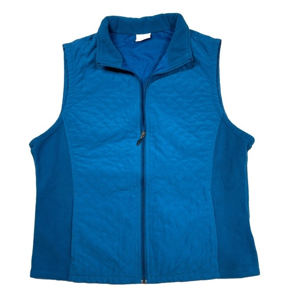 Columbia Jackets & Blazers - Columbia Vest Women’s Medium Blue Lightweight Fleece Quilted Sportswear Outdoors